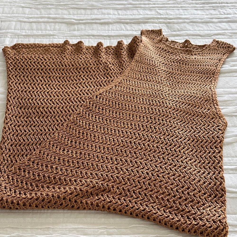 SHEIN Tan Knit Cover Up